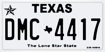 TX license plate DMC4417