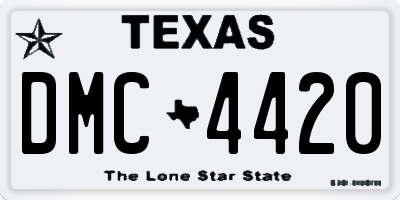 TX license plate DMC4420