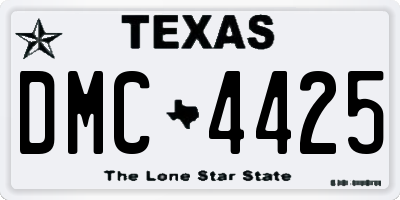 TX license plate DMC4425