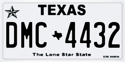 TX license plate DMC4432