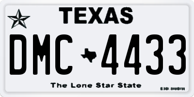 TX license plate DMC4433