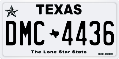 TX license plate DMC4436