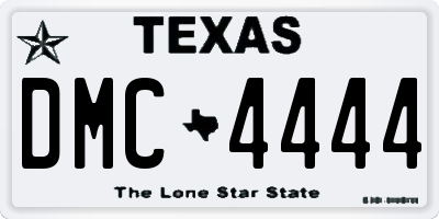 TX license plate DMC4444