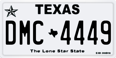 TX license plate DMC4449