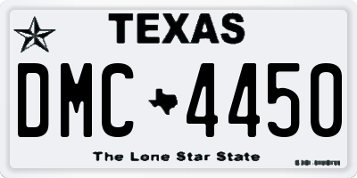 TX license plate DMC4450