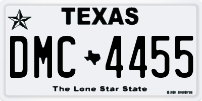 TX license plate DMC4455
