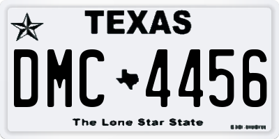 TX license plate DMC4456