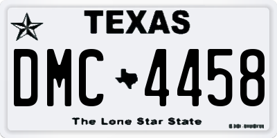TX license plate DMC4458