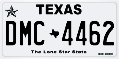 TX license plate DMC4462
