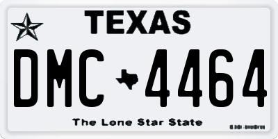 TX license plate DMC4464