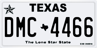 TX license plate DMC4466