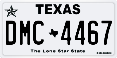 TX license plate DMC4467