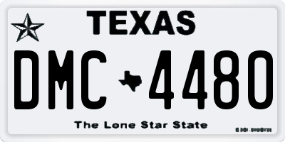 TX license plate DMC4480