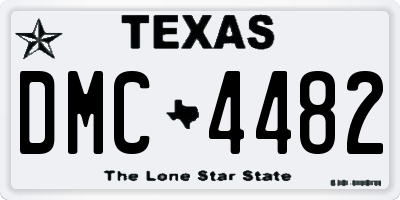 TX license plate DMC4482