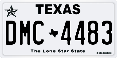 TX license plate DMC4483
