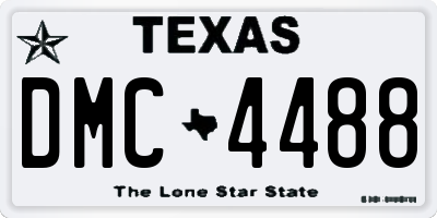 TX license plate DMC4488