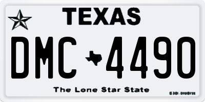 TX license plate DMC4490