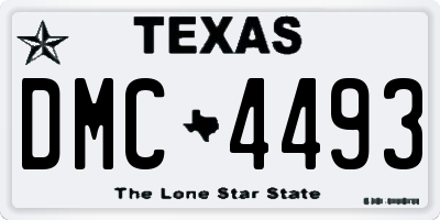 TX license plate DMC4493