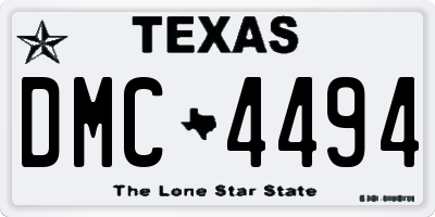 TX license plate DMC4494