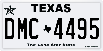 TX license plate DMC4495