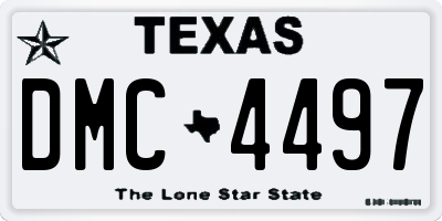TX license plate DMC4497
