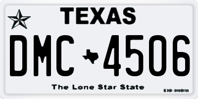 TX license plate DMC4506