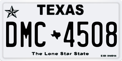 TX license plate DMC4508