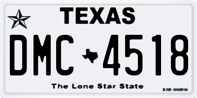 TX license plate DMC4518