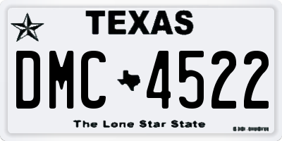 TX license plate DMC4522