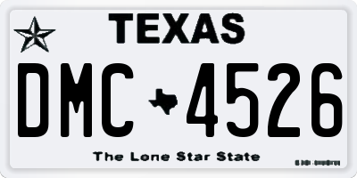 TX license plate DMC4526
