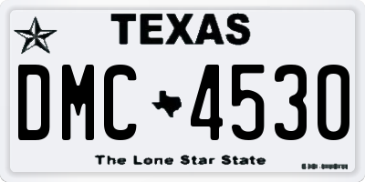 TX license plate DMC4530
