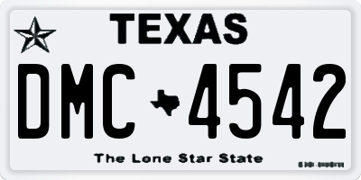 TX license plate DMC4542