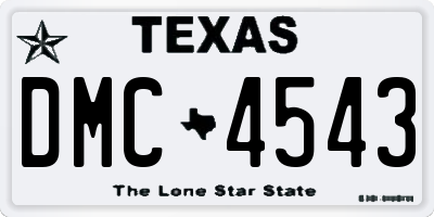 TX license plate DMC4543