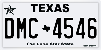 TX license plate DMC4546