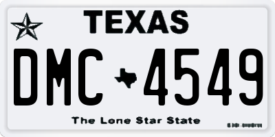TX license plate DMC4549