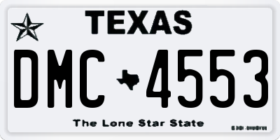 TX license plate DMC4553