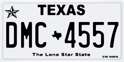 TX license plate DMC4557