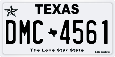 TX license plate DMC4561