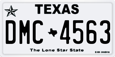 TX license plate DMC4563