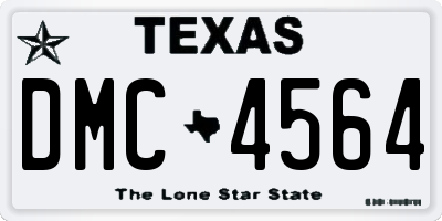 TX license plate DMC4564