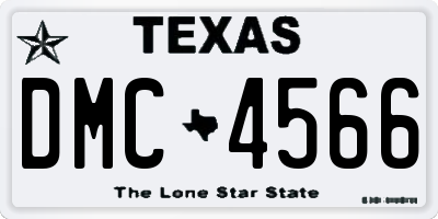 TX license plate DMC4566