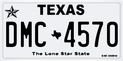 TX license plate DMC4570