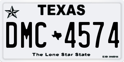 TX license plate DMC4574