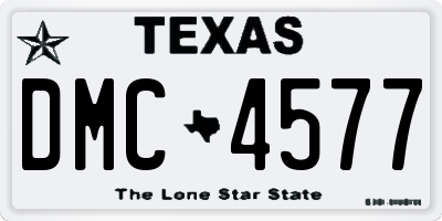 TX license plate DMC4577