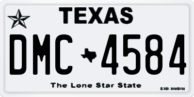TX license plate DMC4584