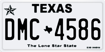 TX license plate DMC4586