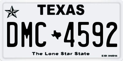 TX license plate DMC4592