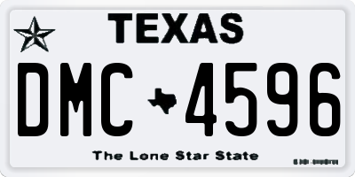 TX license plate DMC4596