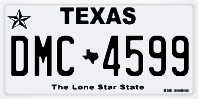 TX license plate DMC4599