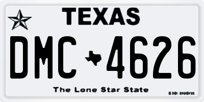 TX license plate DMC4626